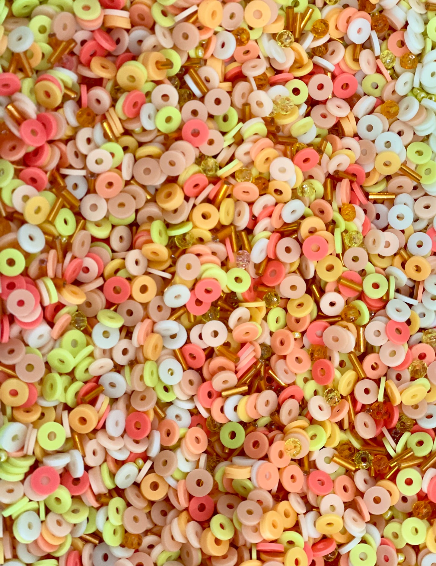 Orange bead confetti