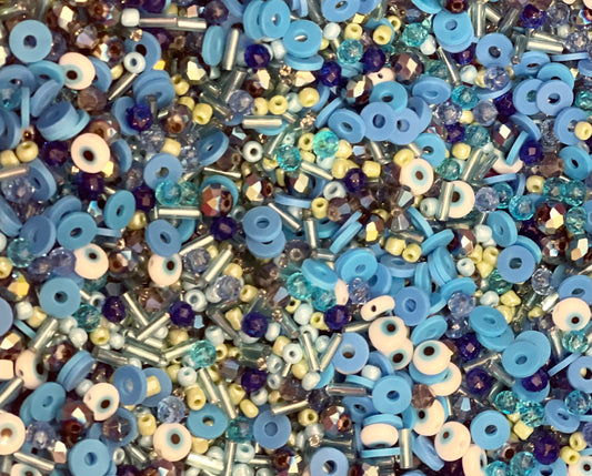 Blue & green bead confetti