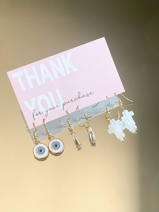 Evil eye earring pack