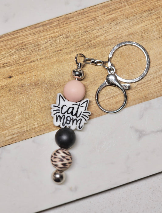 Cat Mom Keychain