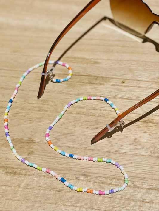 Rainbow seed bead chain