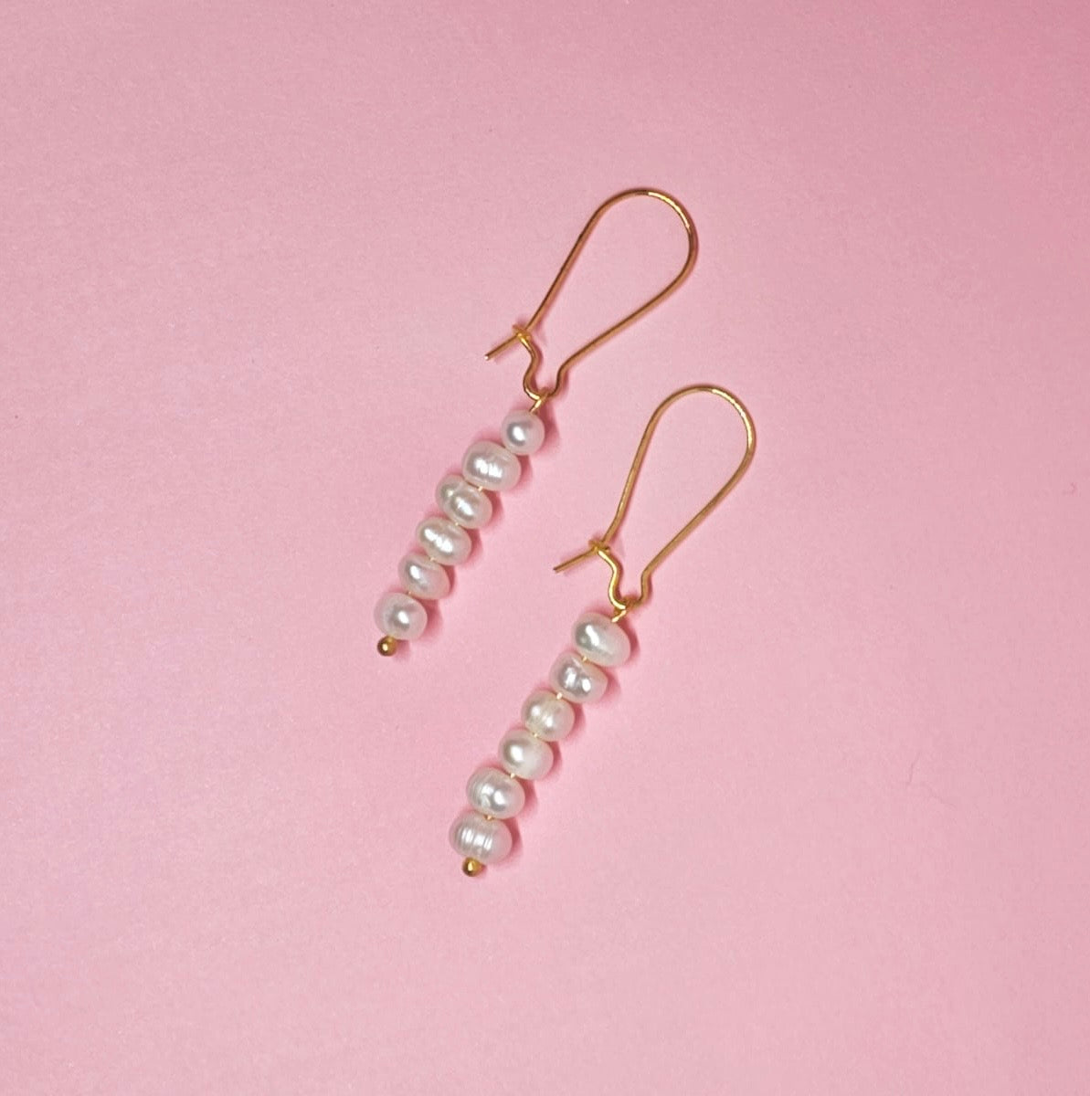 Dainty Gold Pearl Drops