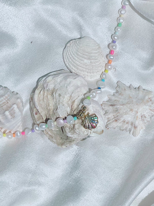 Rainbow Shelly necklace - mermaid core