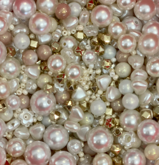 Golden Pearl confetti bead mix