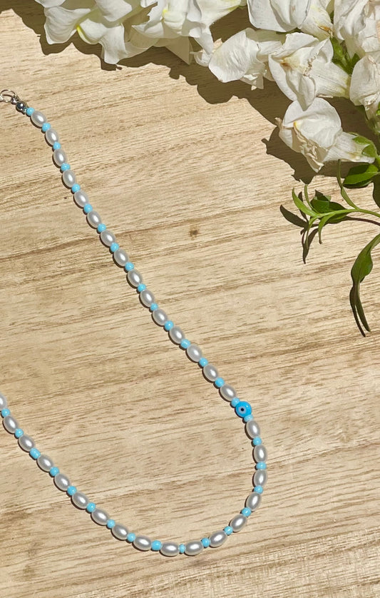 Sky Necklace Light Blue - Mamma Mia Collectoin