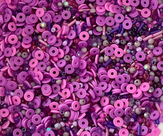 Purple & pink bead confetti